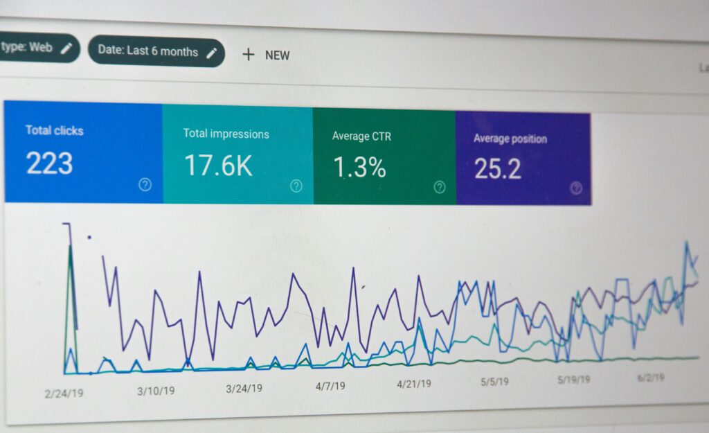 Results of a local SEO campaign graphed in Google Search Console.