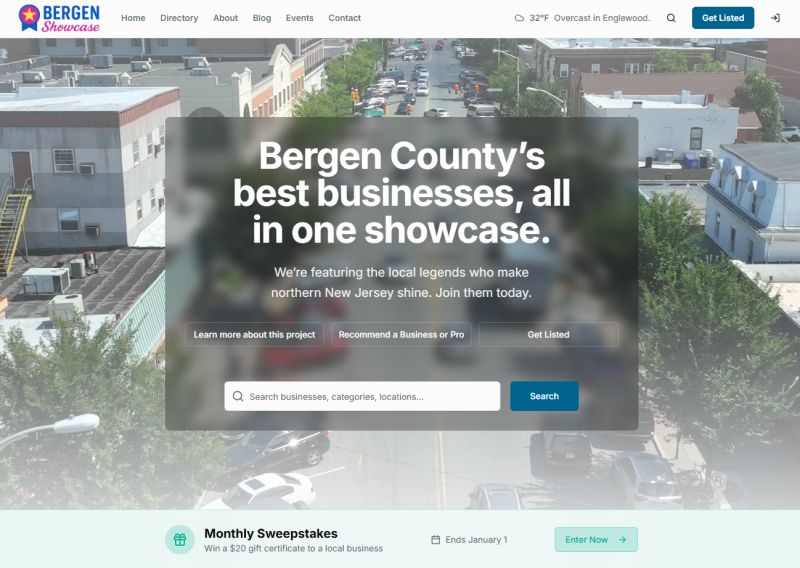 Bergen Showcase is a local directory of northern NJ businesses. 
