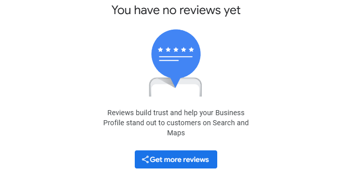 Shown: A profile that needs more Google Business Profile reviews.